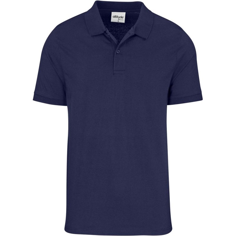 NAVY Mens Recycled Promo Golf Shirt