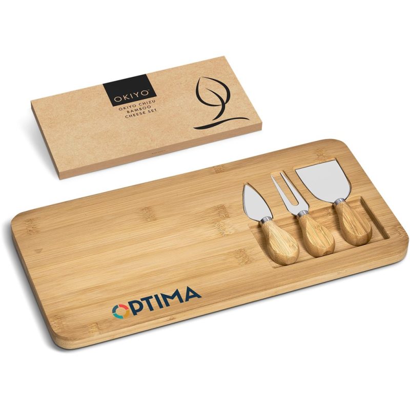 Okiyo Chizu Bamboo Cheese Board Set
