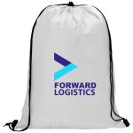 SOLID WHITE Altitude Daily 190T Drawstring Bag