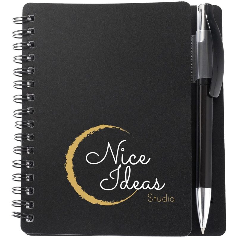 BLACK Altitude Plasma A6 Spiral Notebook & Pen