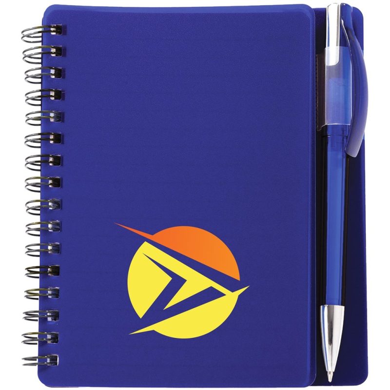 BLUE Altitude Plasma A6 Spiral Notebook & Pen