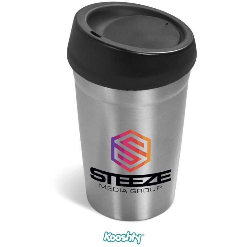 BLACK Kooshty Go-Jo Stainless Steel & Plastic Double-Wall Tumbler - 350ml