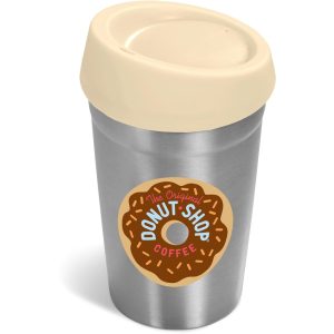 CREAM Kooshty Go-Jo Stainless Steel & Plastic Double-Wall Tumbler - 350ml - Cream