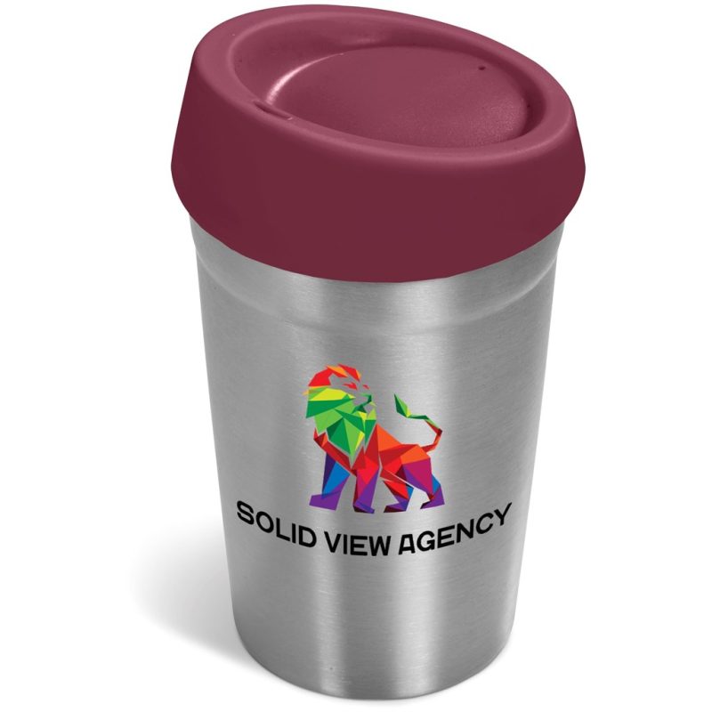 MAROON Kooshty Go-Jo Stainless Steel & Plastic Double-Wall Tumbler - 350ml