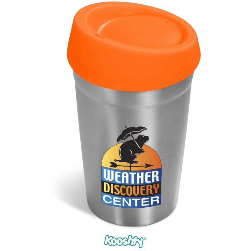 ORANGE Kooshty Go-Jo Stainless Steel & Plastic Double-Wall Tumbler - 350ml