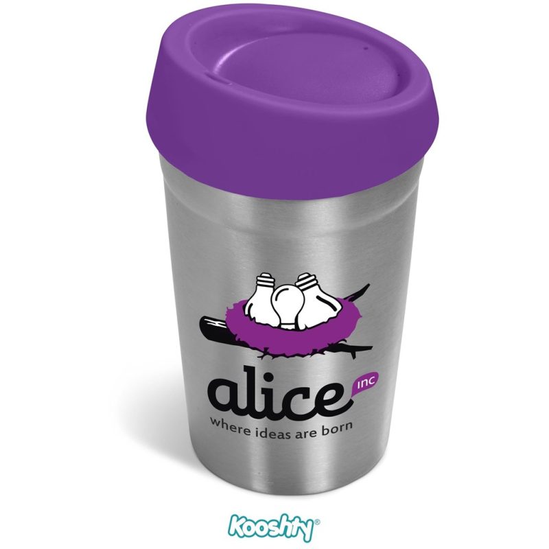 PURPLE Kooshty Go-Jo Stainless Steel & Plastic Double-Wall Tumbler - 350ml