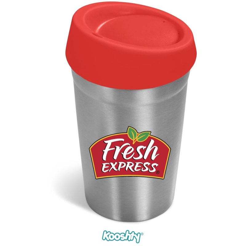 RED Kooshty Go-Jo Stainless Steel & Plastic Double-Wall Tumbler - 350ml