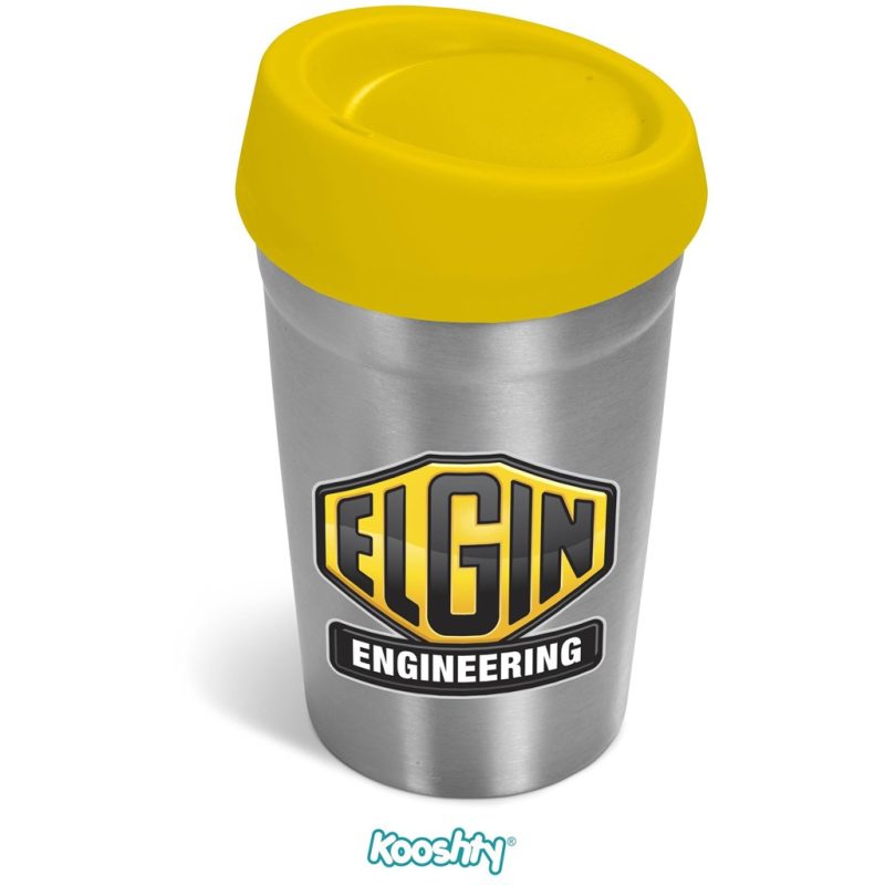 YELLOW Kooshty Go-Jo Stainless Steel & Plastic Double-Wall Tumbler - 350ml