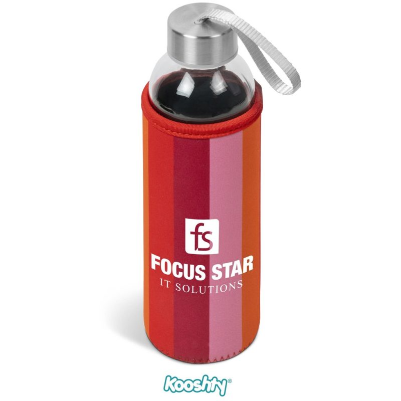 RED Kooshty Quirky Glass Water Bottle - 500ml