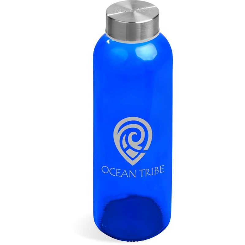 BLUE Kooshty Pura Glass Water Bottle - 500ML