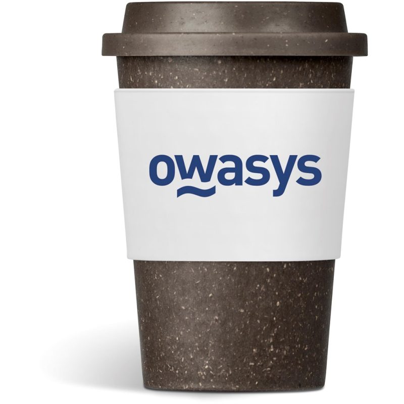 Solid White Kooshty Brown Bean Plastic Double-Wall Tumbler – 400ml