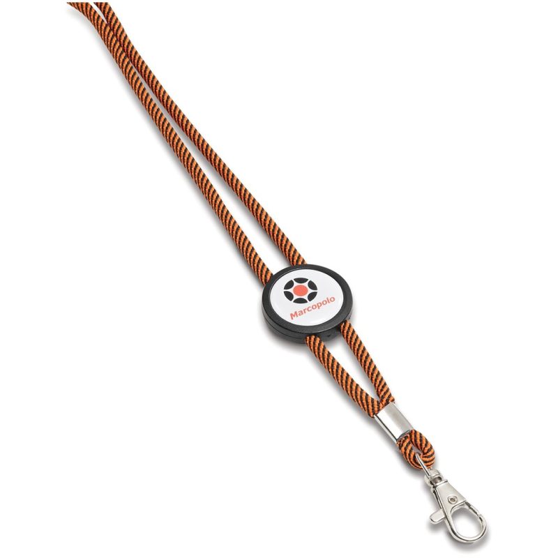 ORANGE Altitude Candystripe Dome Lanyard