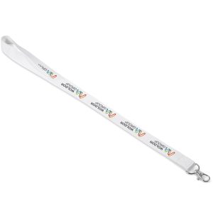 SOLID WHITE Altitude Basix Lanyard