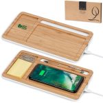 Okiyo Musen Bamboo Wireless Charger Desk Organiser