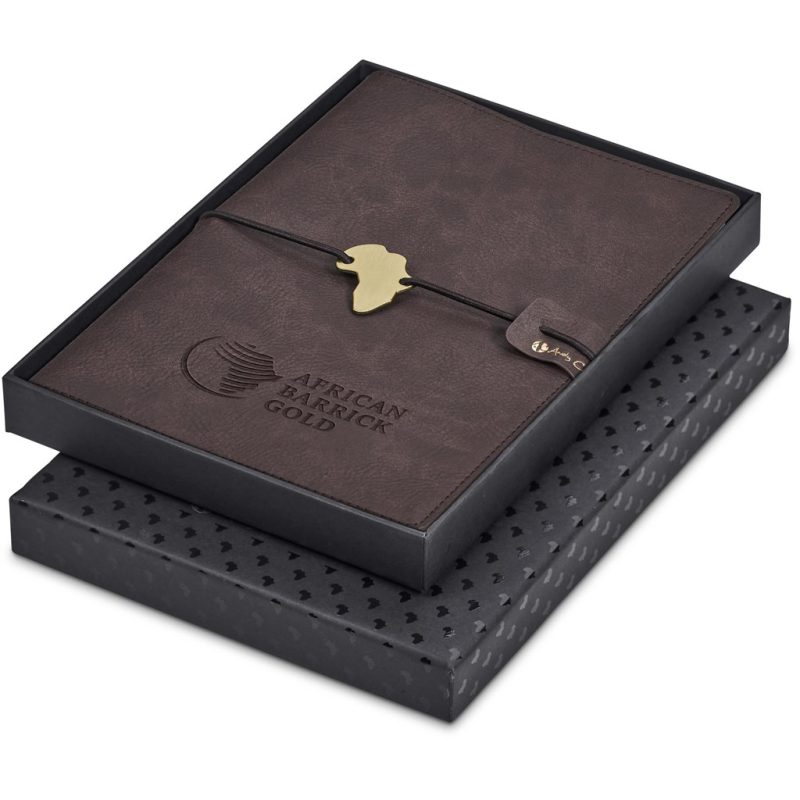 BROWN Andy Cartwright Afrique Cowskine A5 Soft Cover Notebook