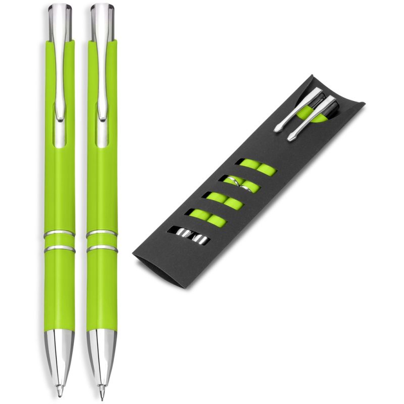 LIME Electra Ball Pen & Pencil Set