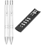SOLID WHITE Electra Ball Pen & Pencil Set