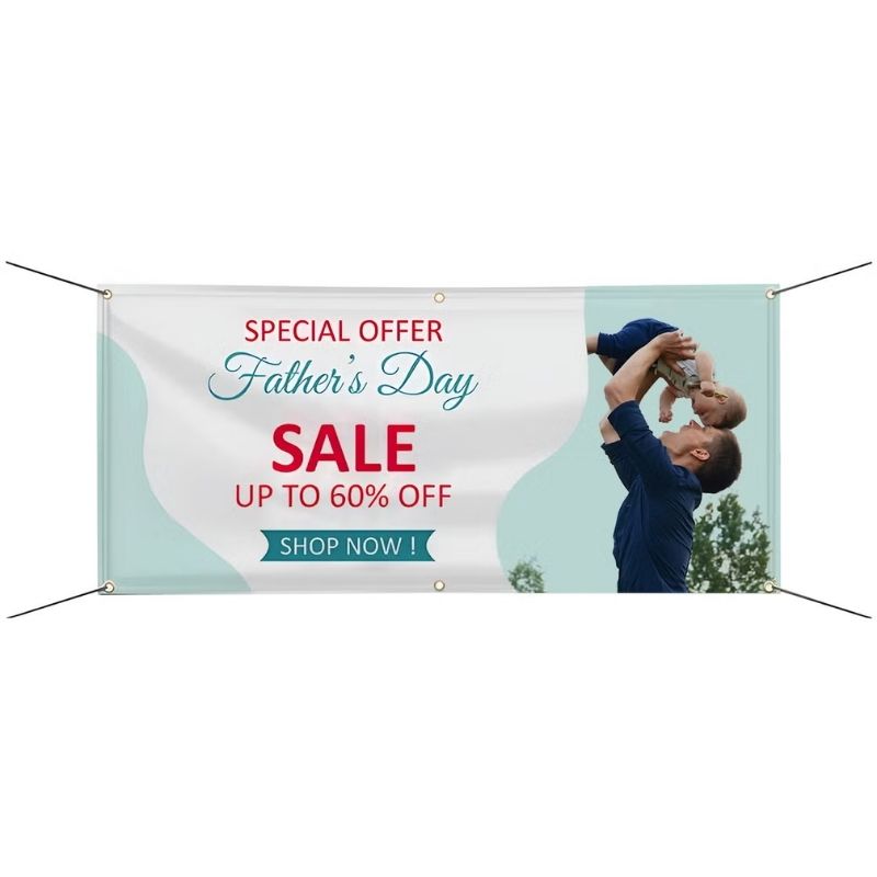 Custom Printed PVC Banner 2.45m x 1.5m | FREE Design Included