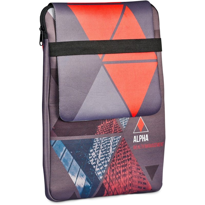 Pre-Printed Sample Hoppla Grotto Neoprene 13-inch Laptop Sleeve With Build-In Mouse Pad