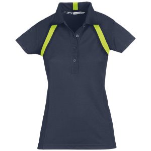 NAVY LIME Ladies Jebel Golf Shirt - Navy Lime