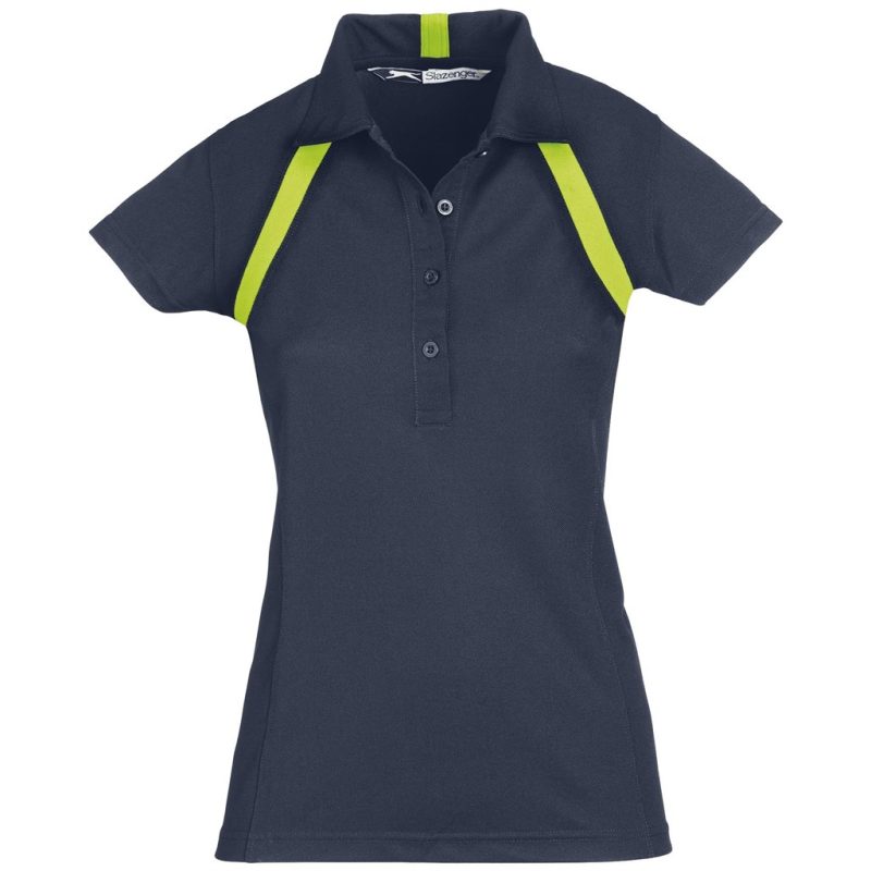 NAVY LIME Ladies Jebel Golf Shirt - Navy Lime