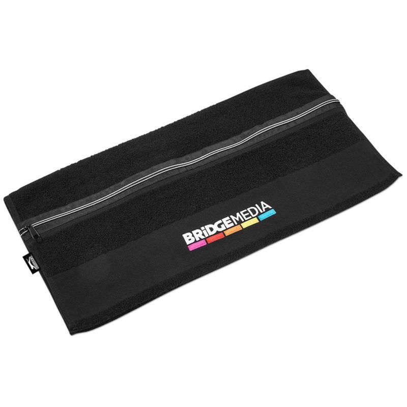 BLACK Slazenger Wembley Gym Towel