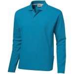 AQUA Mens Long Sleeve Zenith Golf Shirt - Aqua