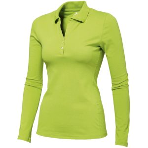 WHITE Ladies Long Sleeve Zenith Golf Shirt - White