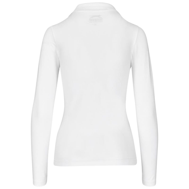 Ladies Long Sleeve Zenith Golf Shirt - White