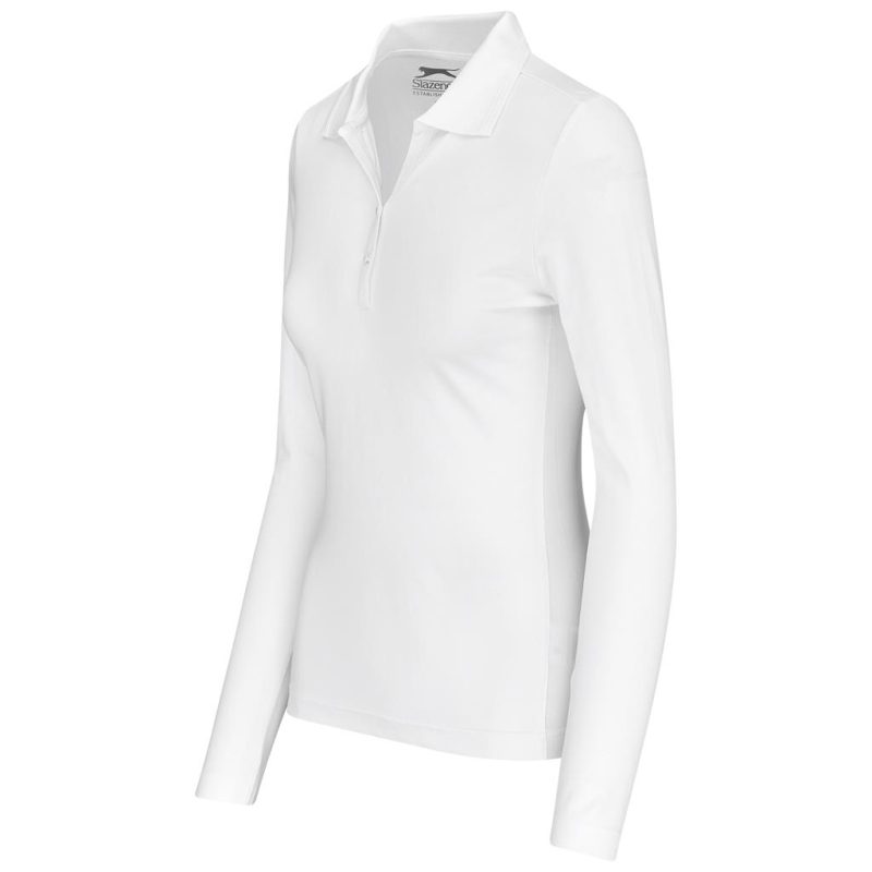 Ladies Long Sleeve Zenith Golf Shirt - White