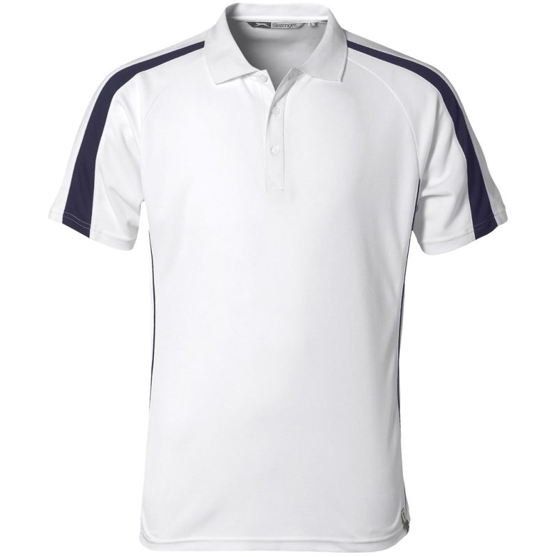 WHITE Mens Horizon Golf Shirt - White