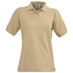 KHAKI Ladies Crest Golf Shirt - Khaki