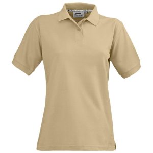 KHAKI Ladies Crest Golf Shirt - Khaki