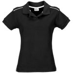 BLACK Ladies Backhand Golf Shirt - Black
