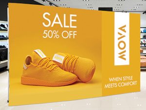 Single-Sided Straight Banner Walls