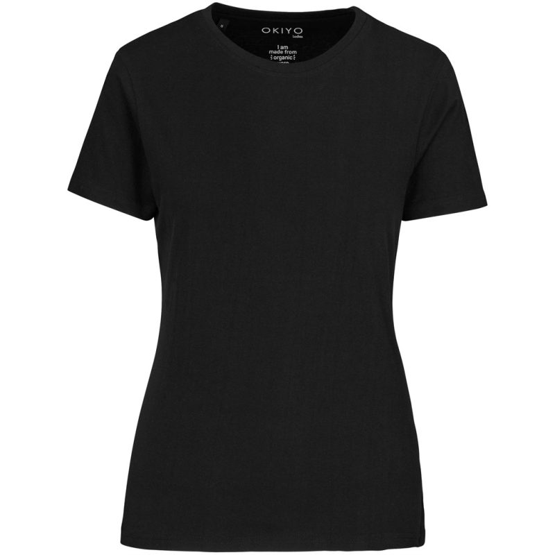 BLACK Ladies Okiyo Organic T-Shirt
