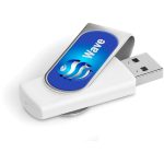 SOLID WHITE Axis Dome Flash Drive - 4GB