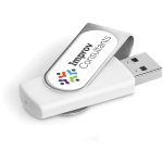 SOLID WHITE Axis Dome Flash Drive - 8GB