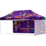 Coated Steel Sublimated Gazebo 6m x 3m - 1 Long Full- Wall Skin - 1 Short Full-Wall Skin