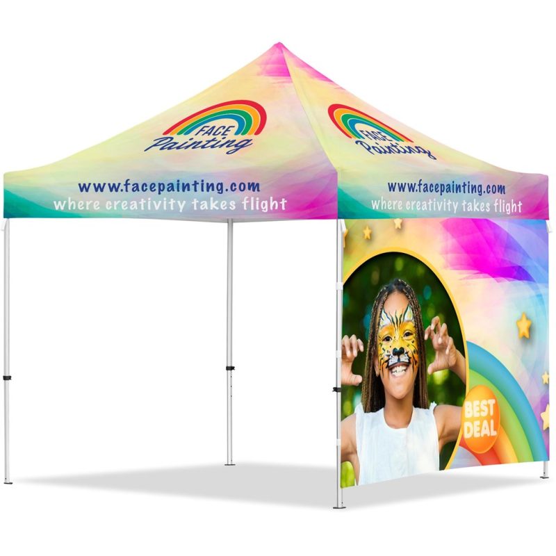Coated Steel Sublimated Gazebo 3m x 3m - 1 Full-Wall Skin