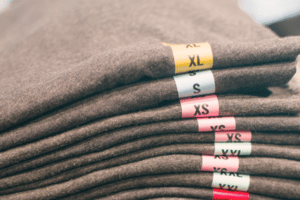 Clothing size stickers