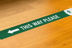 Custom printed floor vinyl stickers