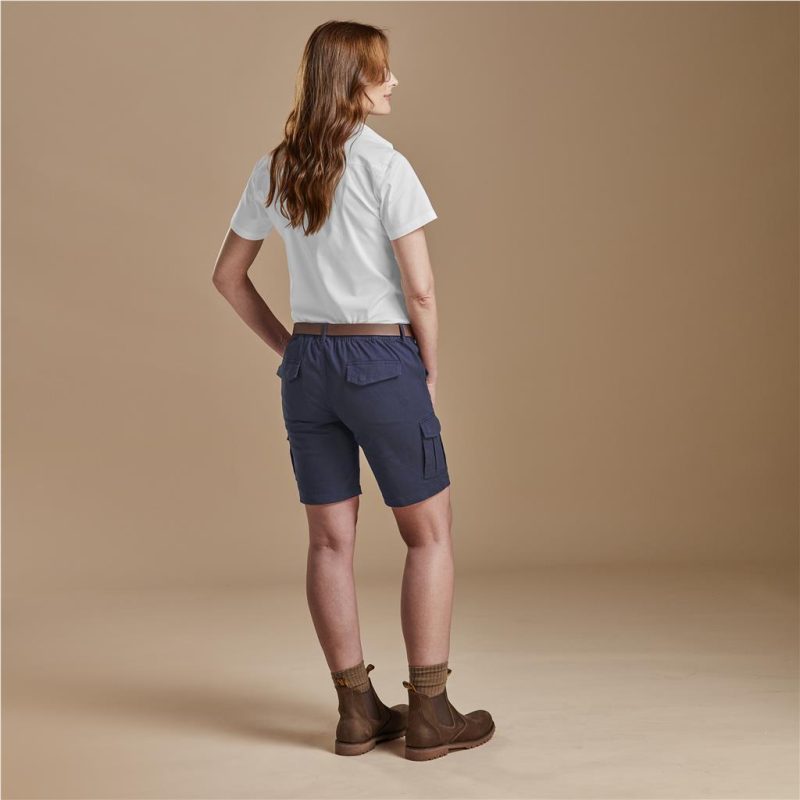 navy Ladies Meseta Twill Shorts