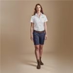 navy Ladies Meseta Twill Shorts