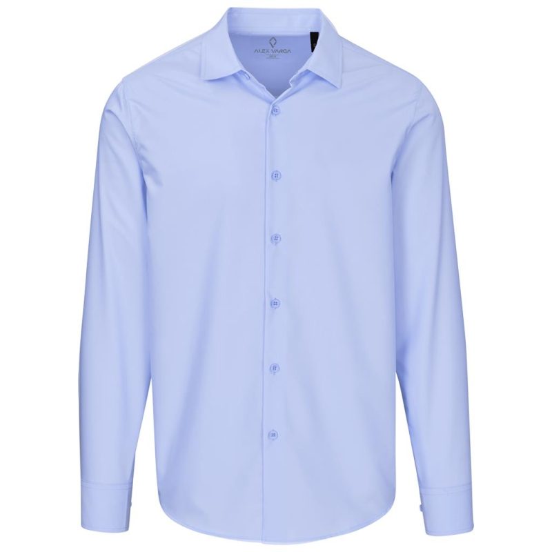 light blue Mens Long Sleeve Alex Varga Hallstatt Shirt