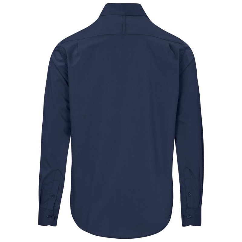 navy Mens Long Sleeve Sheffield Stretch Shirt