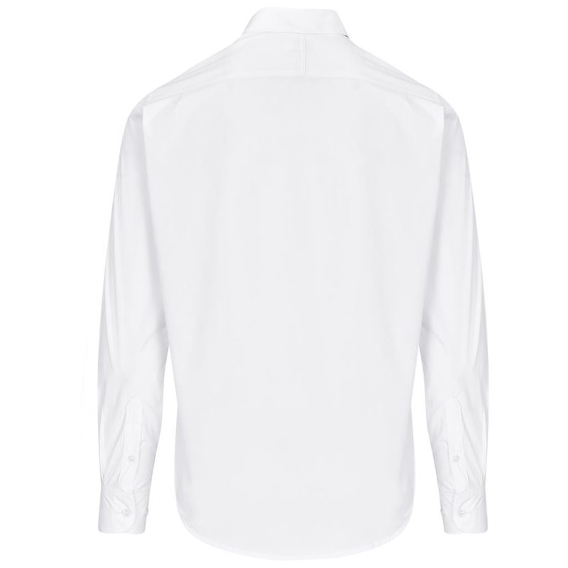 white Mens Long Sleeve Sheffield Stretch Shirt