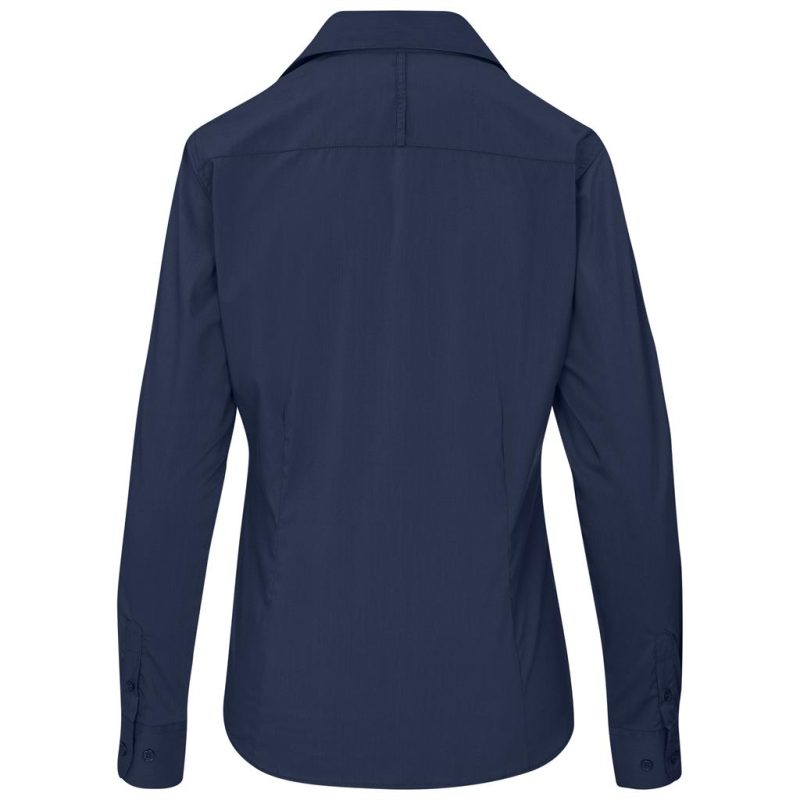 navy Ladies Long Sleeve Sheffield Stretch Shirt