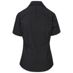 black Ladies Short Sleeve Sheffield Stretch Shirt