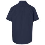 navy Mens Short Sleeve Cotton Twill Moderna Shirt